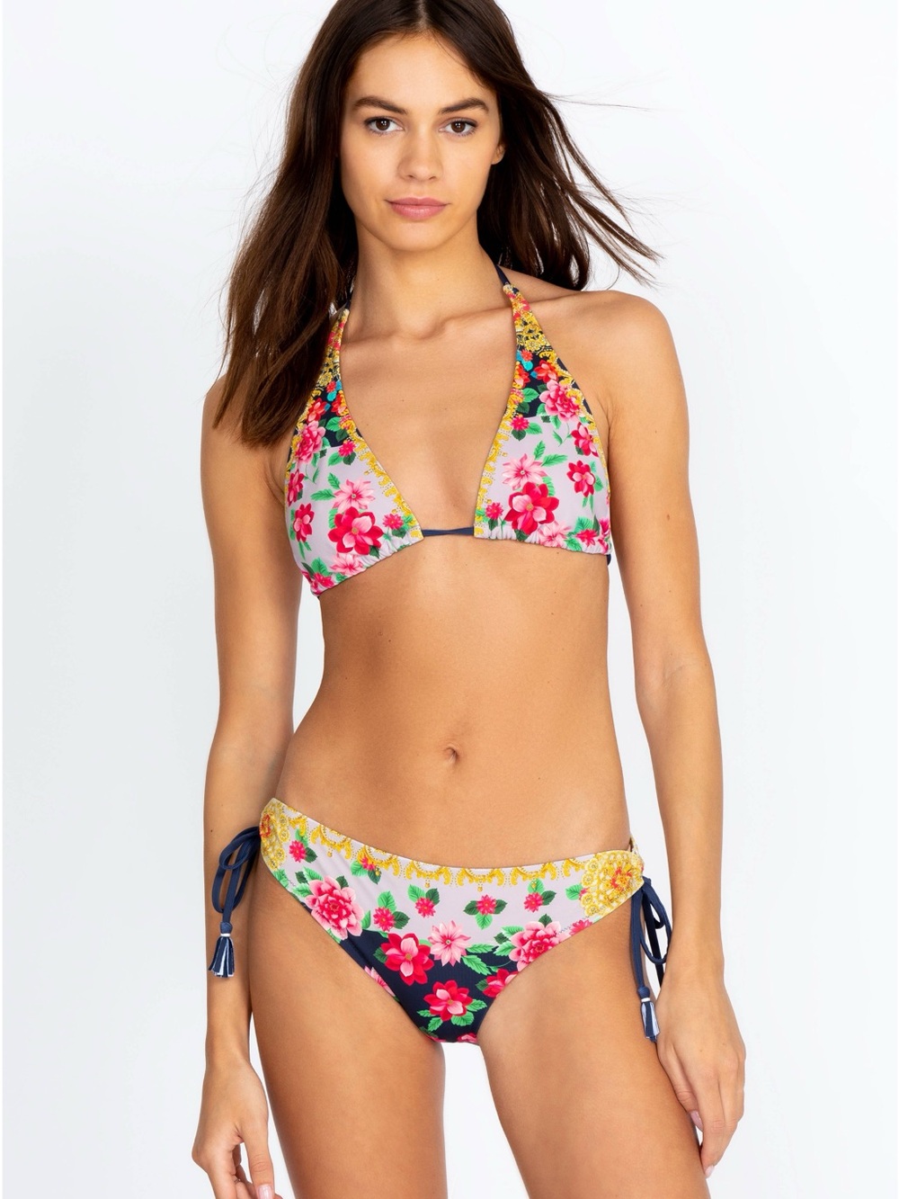 Johnny Was Raina tassel bikini, Medium, EUC
